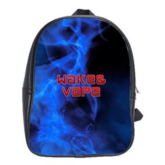 Wake&vape Blue Smoke  School Bag (large) by OCDesignss