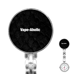 Vape Aholic Blk Snake  Stainless Steel Nurses Watch by OCDesignss