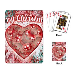 Vintage Colorful Merry Christmas Design Playing Cards Single Design by dflcprints