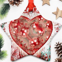 Vintage Colorful Merry Christmas Design Star Ornament (two Sides) by dflcprints