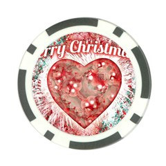 Vintage Colorful Merry Christmas Design Poker Chip (10 Pack) by dflcprints