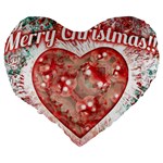 Vintage Colorful Merry Christmas Design 19  Premium Heart Shape Cushion Back