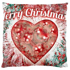 Vintage Colorful Merry Christmas Design Standard Flano Cushion Case (two Sides) by dflcprints