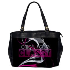 Classy Chics Vape Pink Smoke  Oversize Office Handbag (one Side) by OCDesignss