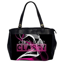 Classy Chics Vape Pink Smoke  Oversize Office Handbag (two Sides) by OCDesignss