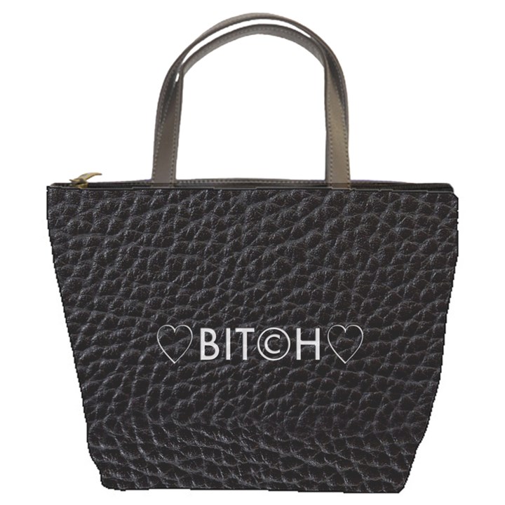 Black Bit?h Bucket Handbag