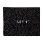 Black Bit?h Cosmetic Bag (XL) Front