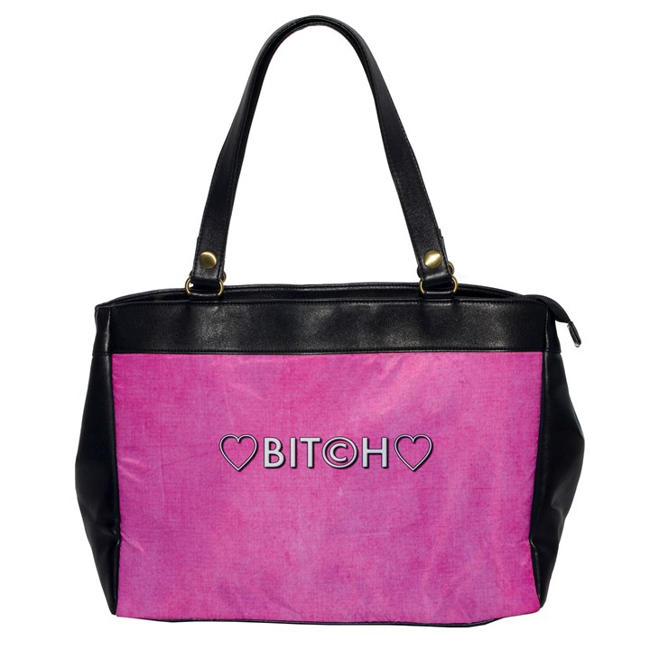 Hearts Bit?h Oversize Office Handbag (One Side)