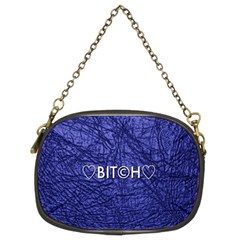 Blue Bit?h Chain Purse (two Sided)  by OCDesignss