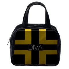 Diva Yellow Black  Classic Handbag (one Side) by OCDesignss