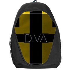 Diva Yellow Black  Backpack Bag