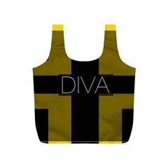 Diva Yellow Black  Reusable Bag (s) by OCDesignss