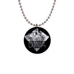 Diva Diamond  Button Necklace by OCDesignss