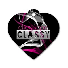 Classy Chics Vape Pink Smoke  Dog Tag Heart (one Sided)  by OCDesignss