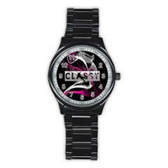 Classy Chics Vape Pink Smoke  Sport Metal Watch (black) by OCDesignss