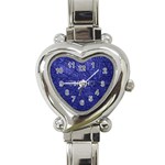 Blue Bit?h Heart Italian Charm Watch  Front