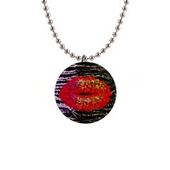 Abstract Lips  Button Necklace by OCDesignss