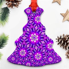 Purple Flower Rosette Christmas Tree Ornament (two Sides) by rosetteornaments