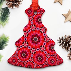 Red Flower Rosette Christmas Tree Ornament (two Sides)