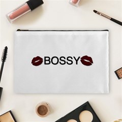 Bossy Lips  Cosmetic Bag (large) by OCDesignss