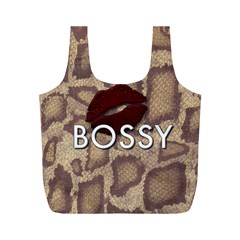 Bossy Snake Texture  Reusable Bag (m) by OCDesignss