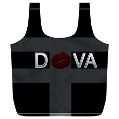 Diva Lips Bold Reusable Bag (xl) by OCDesignss