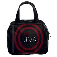 Diva Lips Pattern  Classic Handbag (two Sides) by OCDesignss