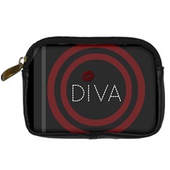 Diva Lips Pattern  Digital Camera Leather Case by OCDesignss