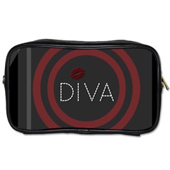 Diva Lips Pattern  Travel Toiletry Bag (one Side) by OCDesignss