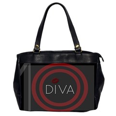 Diva Lips Pattern  Oversize Office Handbag (two Sides) by OCDesignss