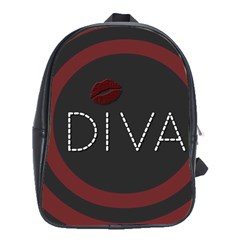 Diva Lips Pattern  School Bag (xl)