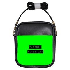 Vaping Kicks Ash Florescent  Girl s Sling Bag by OCDesignss