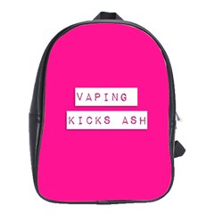 Vaping Kicks Ash Pink  School Bag (large) by OCDesignss