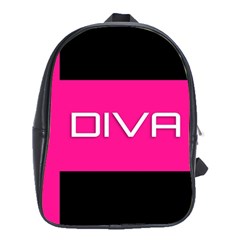 Diva Hot Pink School Bag (xl) by OCDesignss