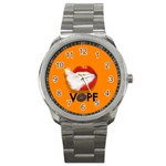 Lips Vape Smoke  Sport Metal Watch Front