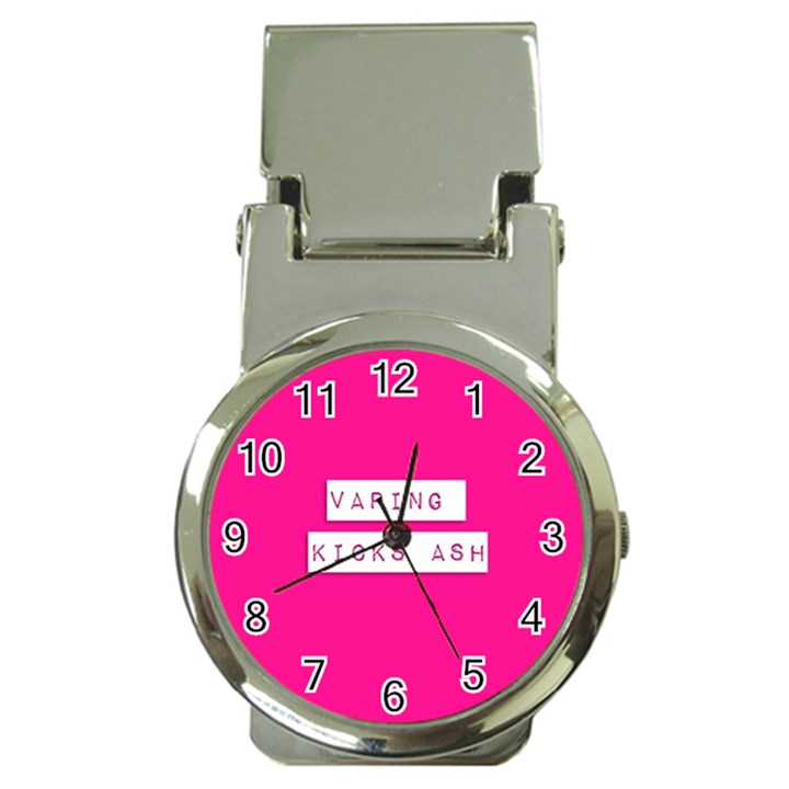 Vaping Kicks Ash Pink  Money Clip with Watch