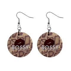 Bossy Snake Texture  Mini Button Earrings by OCDesignss