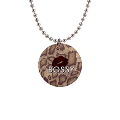 Bossy Snake Texture  Button Necklace by OCDesignss