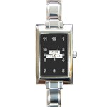 Vaping Kicks Ash Blk&wht  Rectangular Italian Charm Watch Front