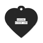 Vaping Kicks Ash Blk&wht  Dog Tag Heart (One Sided)  Front