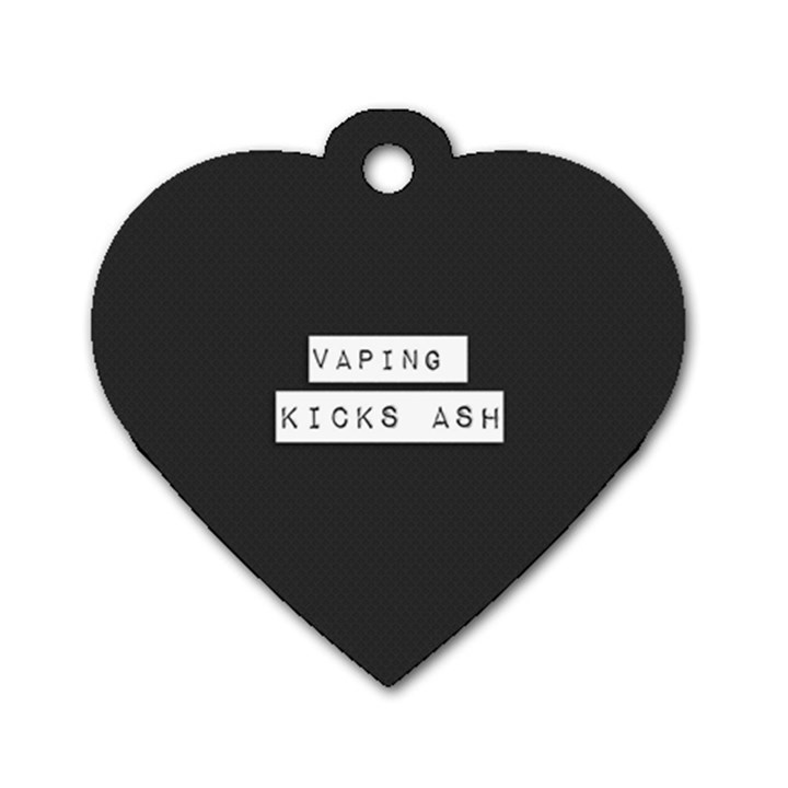 Vaping Kicks Ash Blk&wht  Dog Tag Heart (One Sided) 