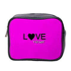 Love Yo self  Mini Travel Toiletry Bag (two Sides) by OCDesignss