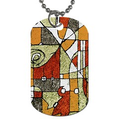 Multicolored Abstract Tribal Print Dog Tag (one Sided) by dflcprints