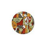 Multicolored Abstract Tribal Print Golf Ball Marker 10 Pack Front