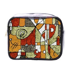 Multicolored Abstract Tribal Print Mini Travel Toiletry Bag (one Side) by dflcprints