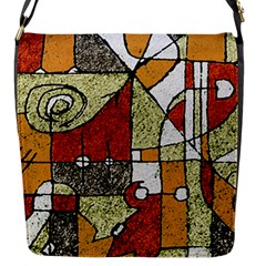 Multicolored Abstract Tribal Print Flap Closure Messenger Bag (small) by dflcprints