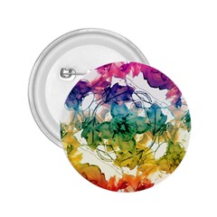 Multicolored Floral Swirls Decorative Design 2 25  Button by dflcprints