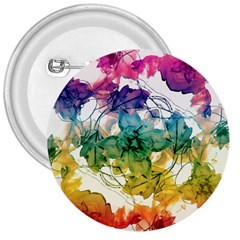 Multicolored Floral Swirls Decorative Design 3  Button by dflcprints