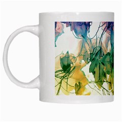 Multicolored Floral Swirls Decorative Design White Coffee Mug by dflcprints