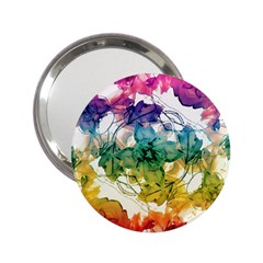 Multicolored Floral Swirls Decorative Design Handbag Mirror (2 25 ) by dflcprints